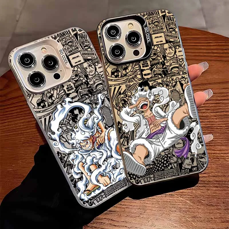 Funda de teléfono para Samsung Galaxy A37 A57 A17 A16 A35 A55 A25 A15 A56 A54 A36 A34 A24 A26 Onen-s Piece Luffy con pelo blanco 4G 5G