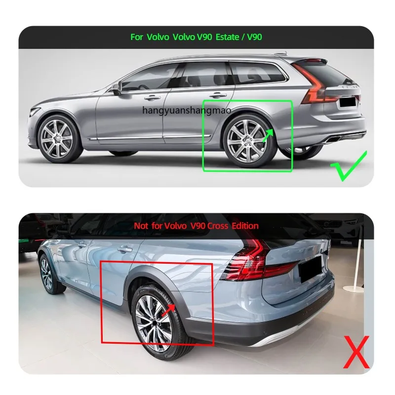 Mud Flaps for Volvo V90 2017-2019 4pcs Car Mudguards All-Weather Protection,Durable Material Not for V90 Cross Country Edition