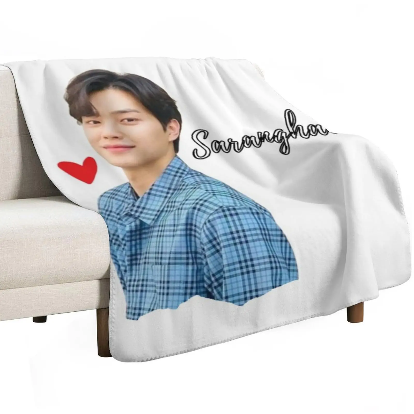 Song Kang Saranghae Love Alarm T-ShirtSong Kang - ?? - saranghae - Love Alarm Throw Blanket Retros Single For Baby Blankets