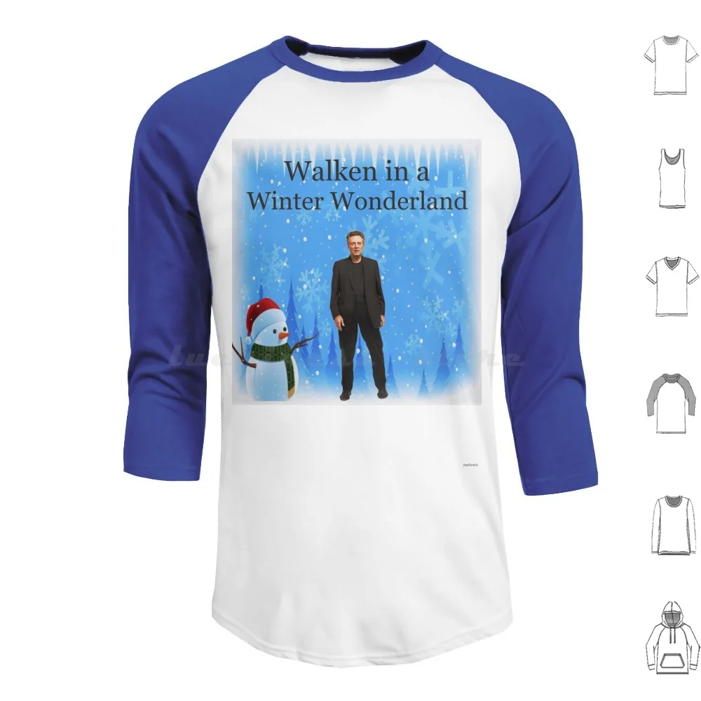 Walken In A Winter | Funny Christmas Cards And Gifts With Christopher Hoodies Long Sleeve Walken In A Winter Walken