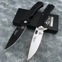 Russian HOKC Ball Bearing Flipper Folding Knife D2 Drop Point Blade G10 Handles Outdoor Hunting Tool Tactical Pocket EDC Knives