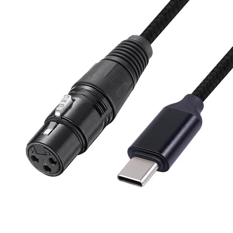 TYPE-C Male To Xlr Balanced Cable Female Microphone Recording Cable For Mobile Phone, Platform And More Plug And Play