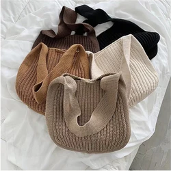 Women Shoulder Bags Large Capacity Crochet Hobo Bag Fashion New Knitting Handbags Female Shopping Bag Hollow Woven Tote Bag