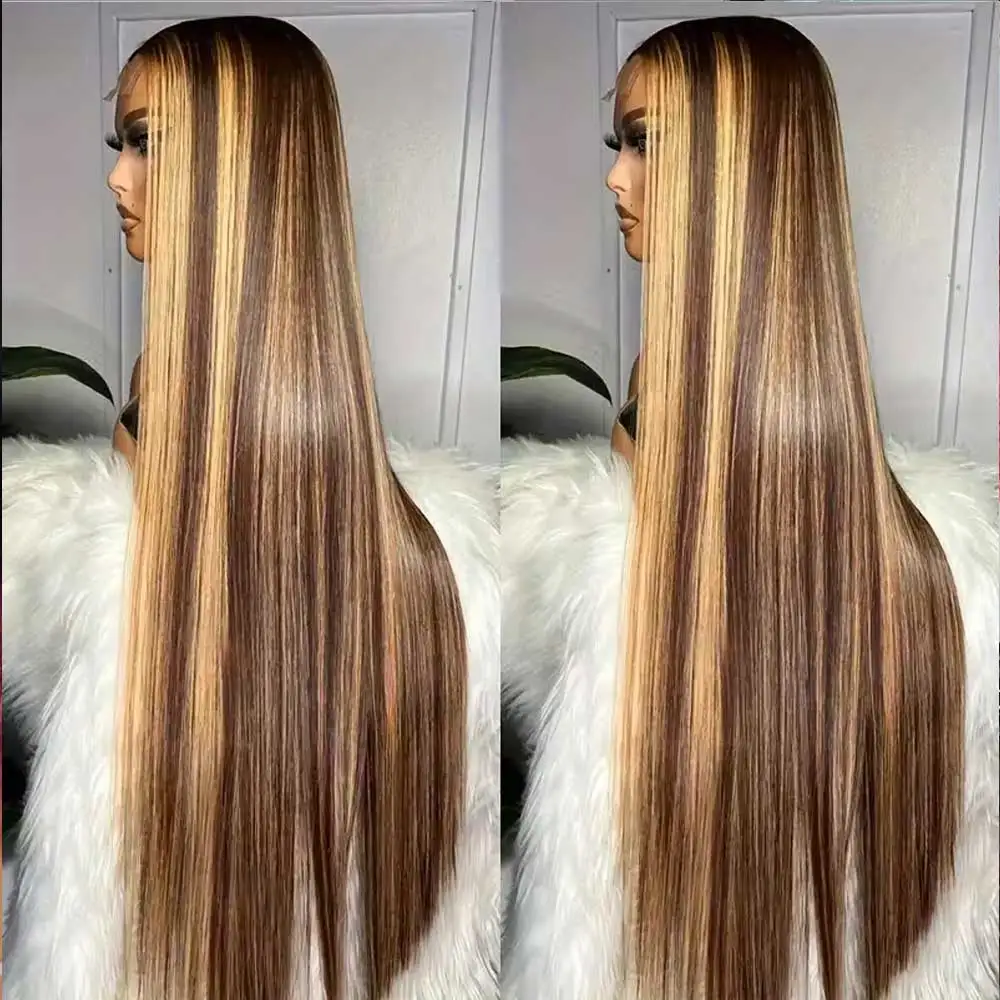 

Highlight Wigs Colored Straight Lace Front Human Hair Wigs For Women Honey Blonde Straight 13x4 Hd Lace Frontal Wigs Human Hair