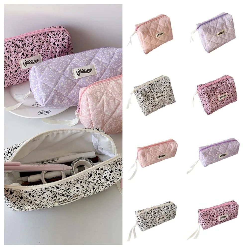 Portable Cotton Stationery Bag Large Capacity Multifunctional Cosmetic Bag Jewelry Storage Desktop Storage Pencil Pouch Student
