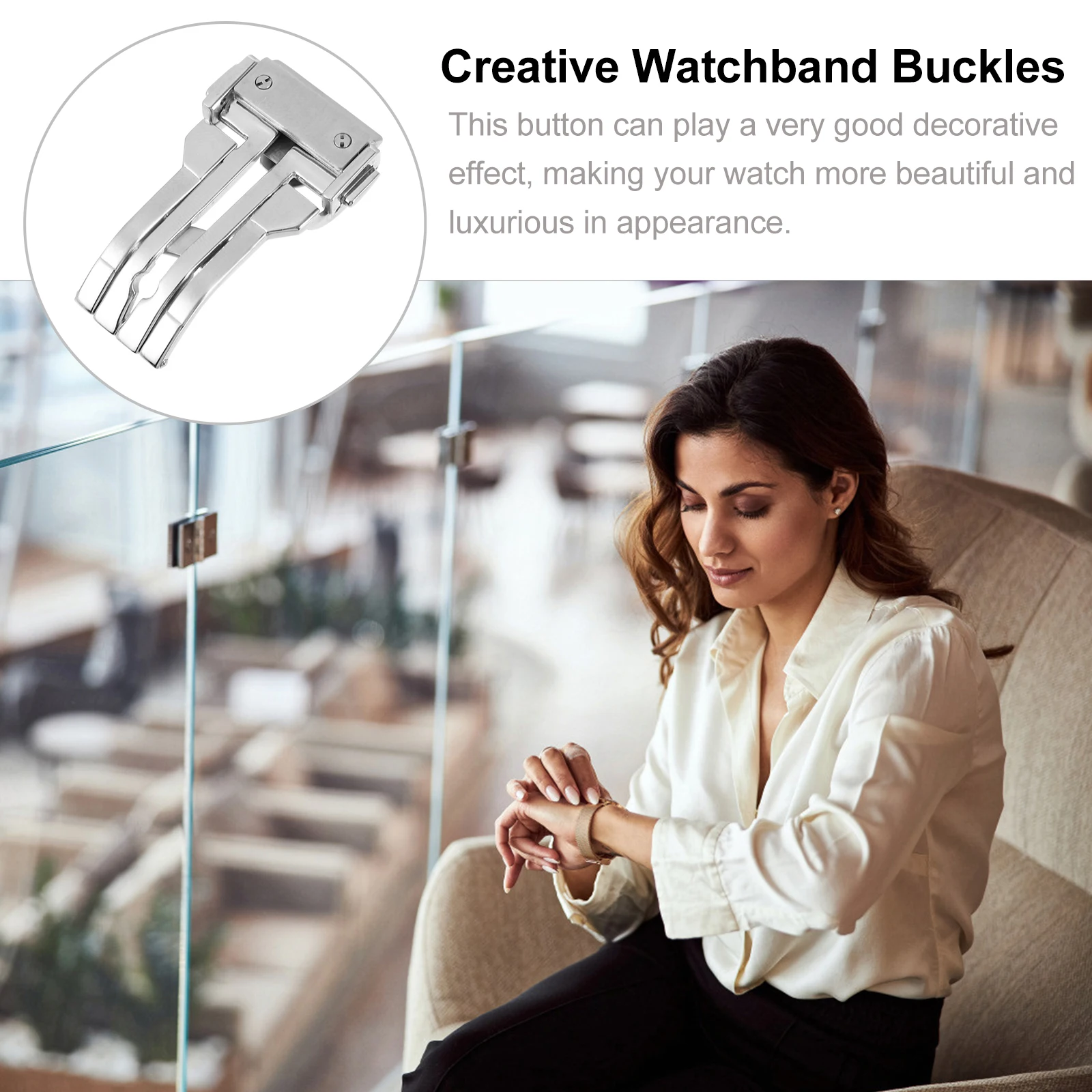 

1pc Alloy Watch Buckles Strap Clasp Decorative Accessories Band Replacement Parts Durable Practical Storage Convenient Creative