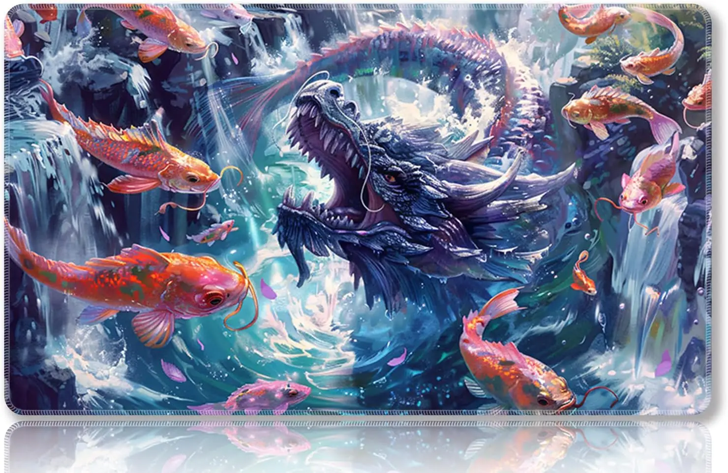

Playmat for MTG, Playmat with Zones,Size 24" x 14",TCG and Board Game Mat for Cards,Free Storage Bags,Mousepad Desk Mats (Colorf