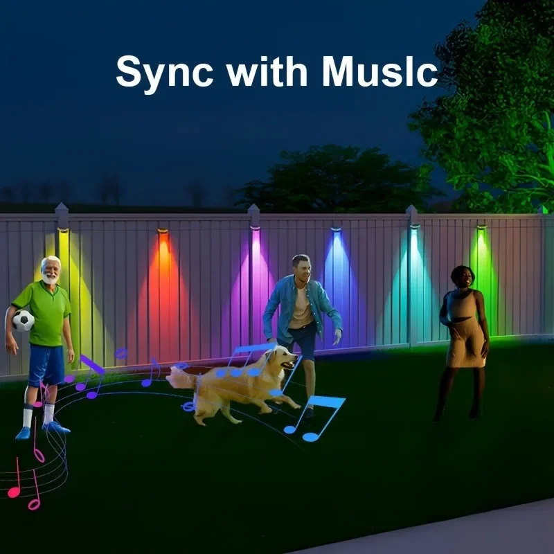 أضواء حائط RGBIC بطول 300 قدم IP67 مقاومة للماء، تحكم في التطبيق مع مزامنة الموسيقى والمؤقت، إضاءة سطح السفينة الخارجية لحديقة فناء الشرفة #2