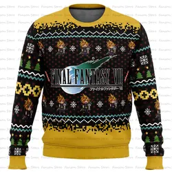 Final Fantasy 7 VII FF7 Brutto maglione di Natale Cartoon Anime Donna Uomo Pullover Top 2025 Nuova moda Coppia Felpa con cappuccio