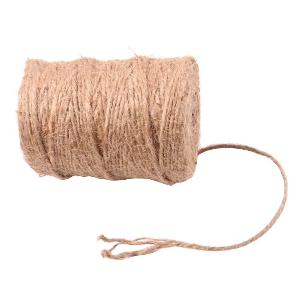 

1 Roll 4Mm Jute Twine 3-Strand Strong Diy Decorative Rope Packaging String For Gifts Crafts Wedding Scrapbooking Gardening Tag