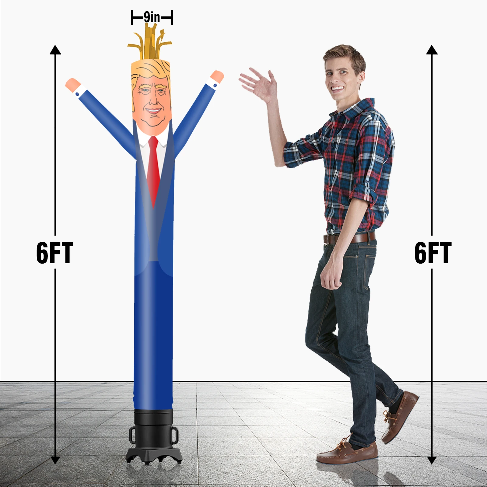 6/10/15/20FT Tall Inflatable Trump4 Dancing Guy for Outdoor Decoration Advertising(Blower Not Included)