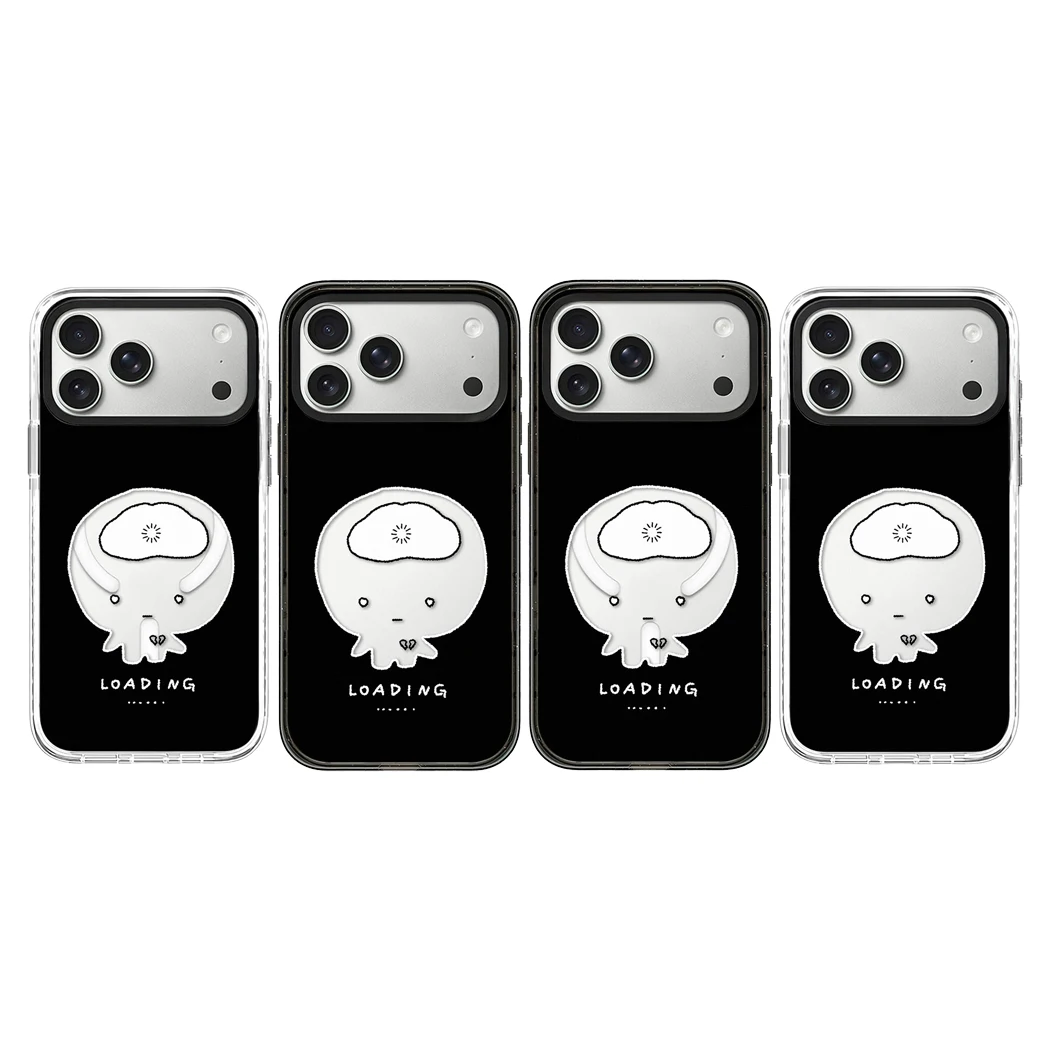 

cartoon brain Acrylic Black Border Magnetic Case: Compatible With IPhone 17 16 15 14 13 12 Pro Max 17 Air