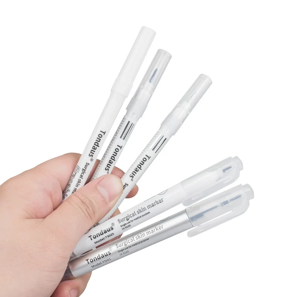 1pc Professional Surgical Sterile Skin Marker Pen Microblading Tattoo Eyebrow Lip Skin Marker Pen Measuring Ruler Set Tool