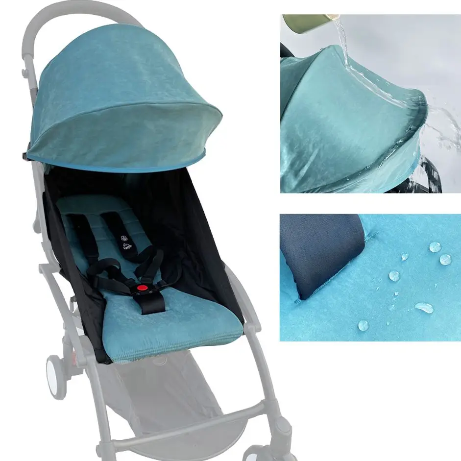 MomTan-MomTan®Roupas de substituição à prova d'água Kits, Stroller Acessórios, 175 ° Assento e Toldos Canopy, Compatível com Babyzen YoYoya 2