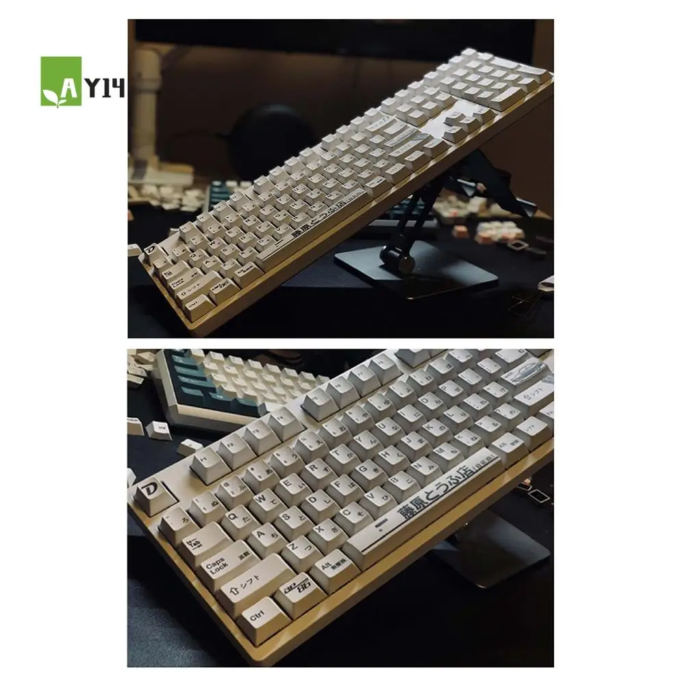 

AY14-144 клавиши японский PBT белый AE86 Initial D Cherry колпачки для клавиатуры Cherry MX 61 68 84 87 96 98 104