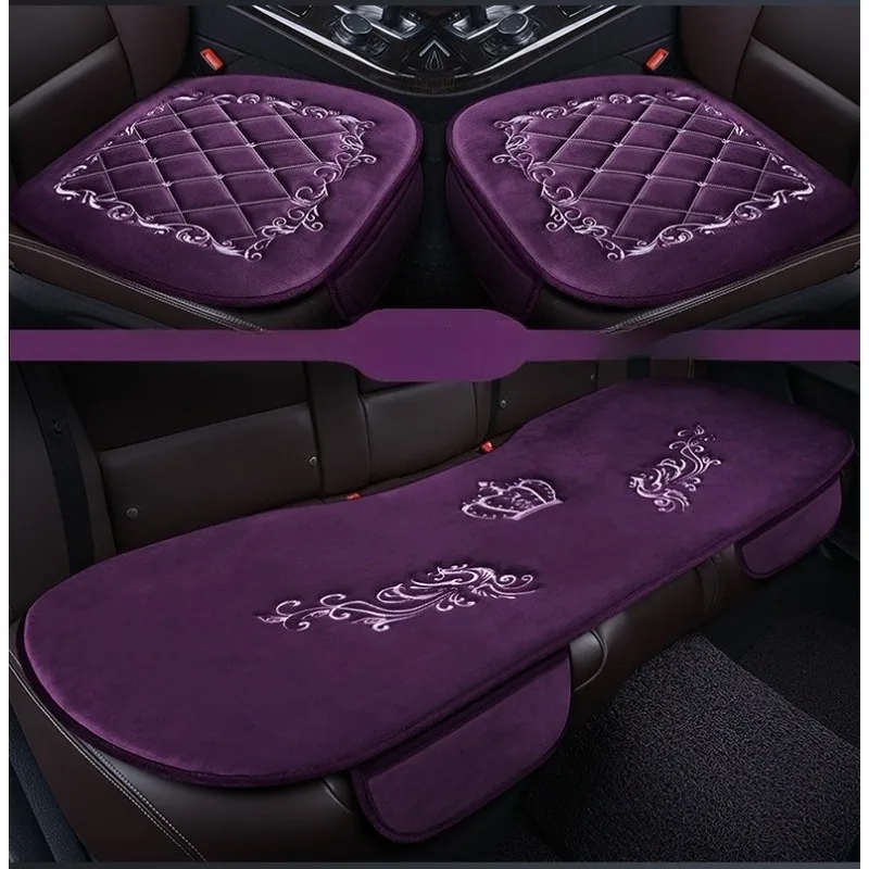 

Short velvet car seat cover, warm car seat cushion, rear seat cushion protection cover, rear seat cushion three-piece set