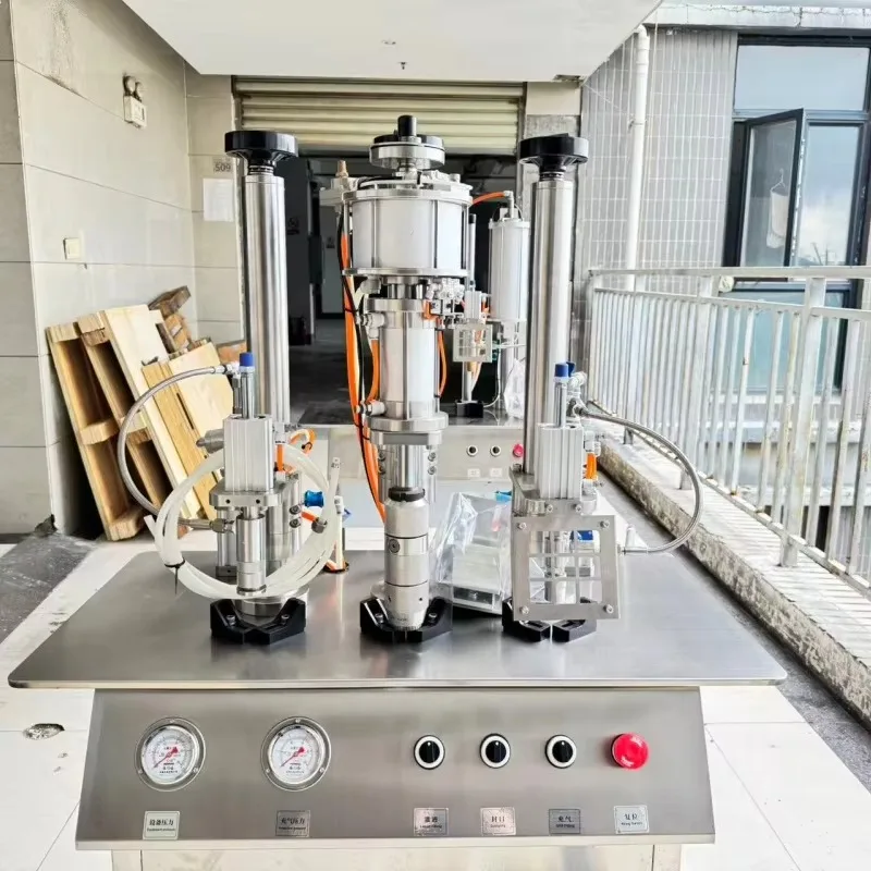 Factory Price Semi-automatic 3 In 1 Car Air Freshener Car Painting Aerosol Spray Filling Machine Snow Spray Making Machine