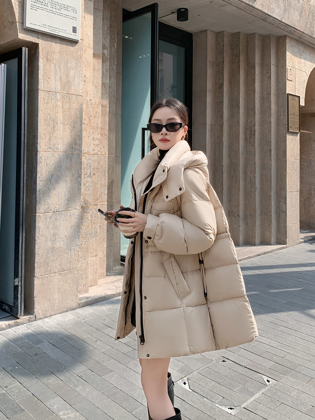 

Женская зимняя утепленная куртка Binguo Plum Color с капюшоном, прямого кроя, с длинными рукавами, новая модель