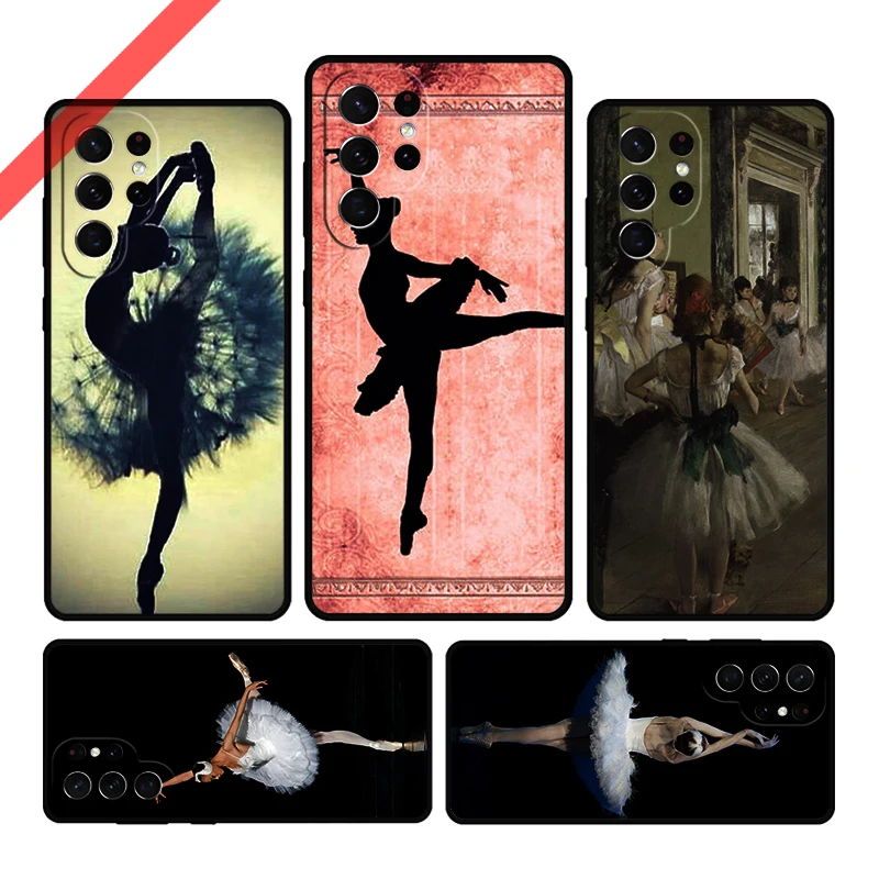 Ballet Ballerina Dancer Phone Case For Samsung Galaxy S20 FE S21 S10 S23 Plus S24 S22 Ultra Coque Note20 Note10 S9 S8 Cover Capa