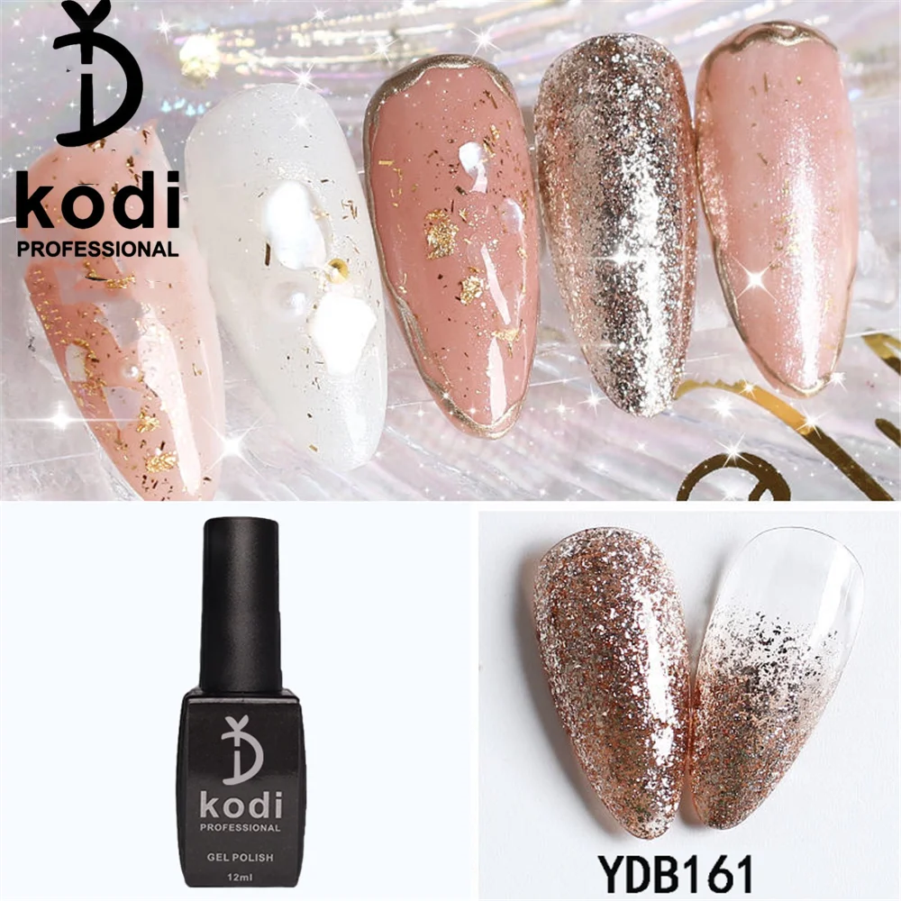 YD KODI PROFESSIONAL 12ML Nail Gel Polish Glitter UV LED Gel Sequins For Manicure Nail Art Design Base Top Coat Gel Varnishes