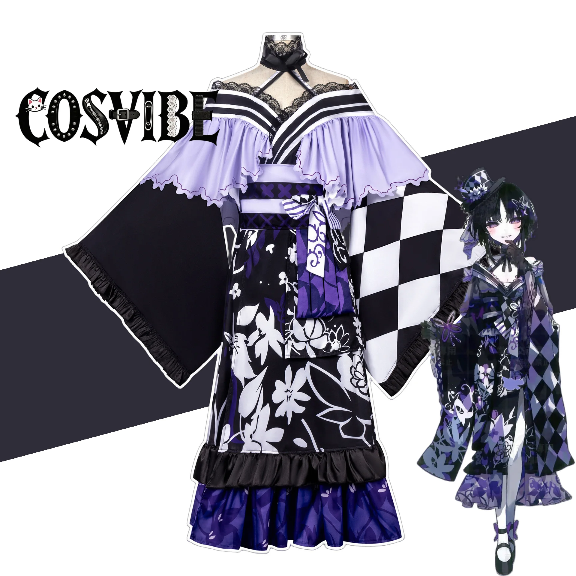 

Magical Girl's Witch Trial Houshou Margo Cosplay Costume - Gothic Lolita Kimono Dress Halloween Roleplay Women