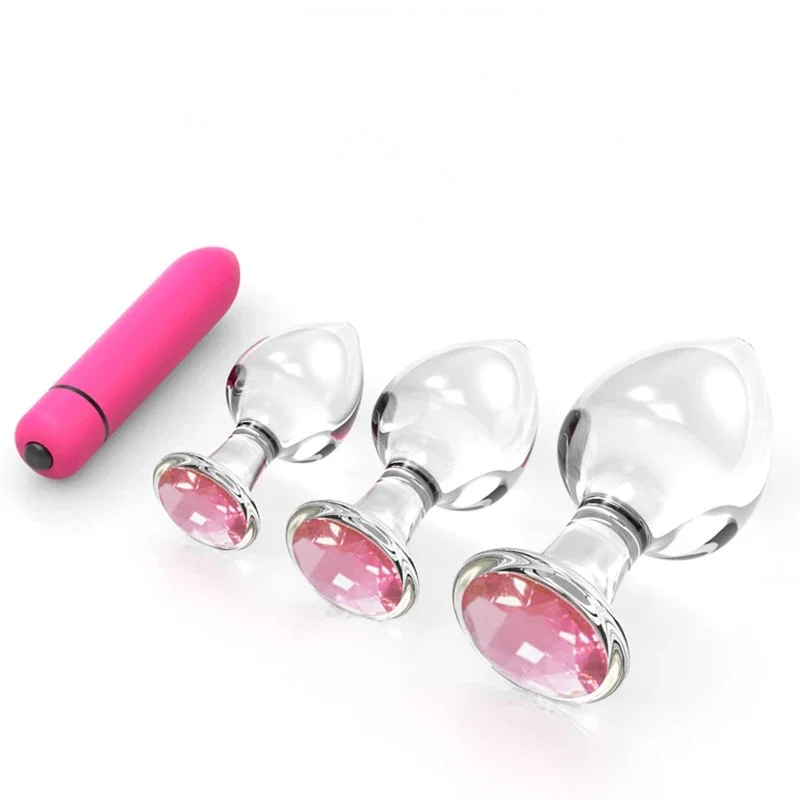 Tapón Anal de cristal, Juguetes sexuales para mujeres y hombres, estimulador del ano del punto G, masajeador de próstata, tapones para los glúteos, dilatador, tienda de productos sexuales