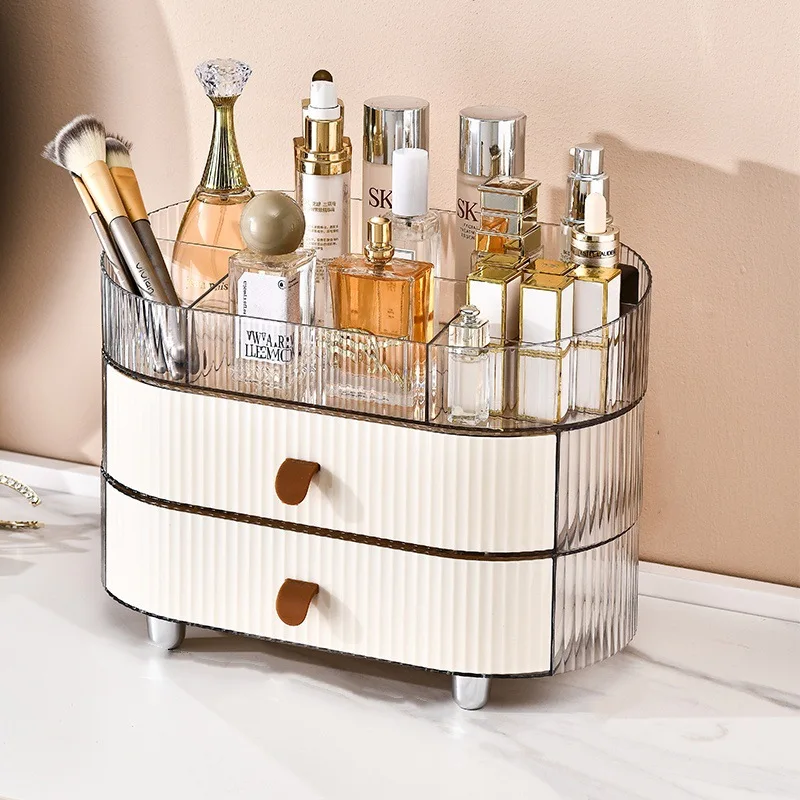 

Clear Makeup Organizer for Vanity Skincare Organizer with Stackable Drawers Cosmetics Storage Box for Skin Care Lipstick Holder