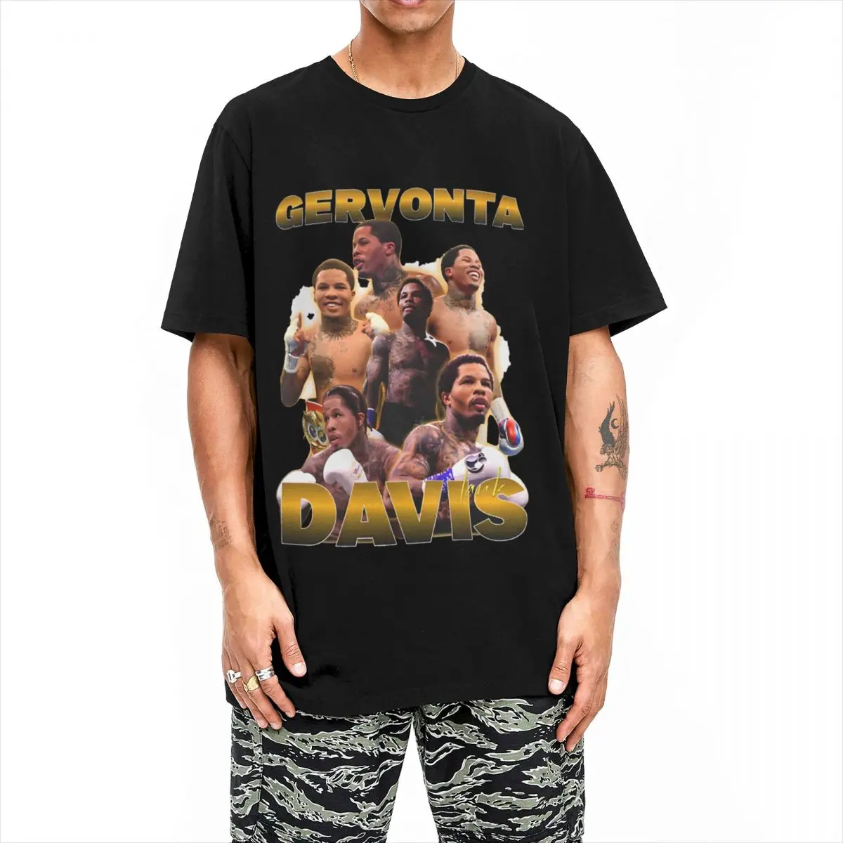 Tank Gervonta Davis T-Shirt Vintage Leisure T Shirts Short Sleeves Y2K Fun Tops Summer Cotton O Neck Oversize Tees