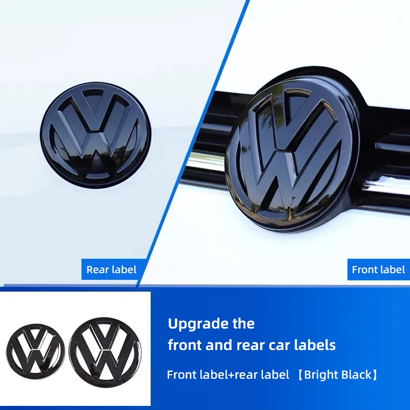 2Pcs Car Front Radiator Grille Emblem Covers Sticker For VW GTI Polo Golf Passat Tiguan Arteon Touareg Taigo Caddy Jetta Beetle