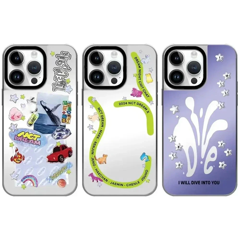 

Mirror Surface MagSafe Dream Graffiti Letter iPhone 11 12 13 14 15 Pro Max Case - Protective iPhone Case