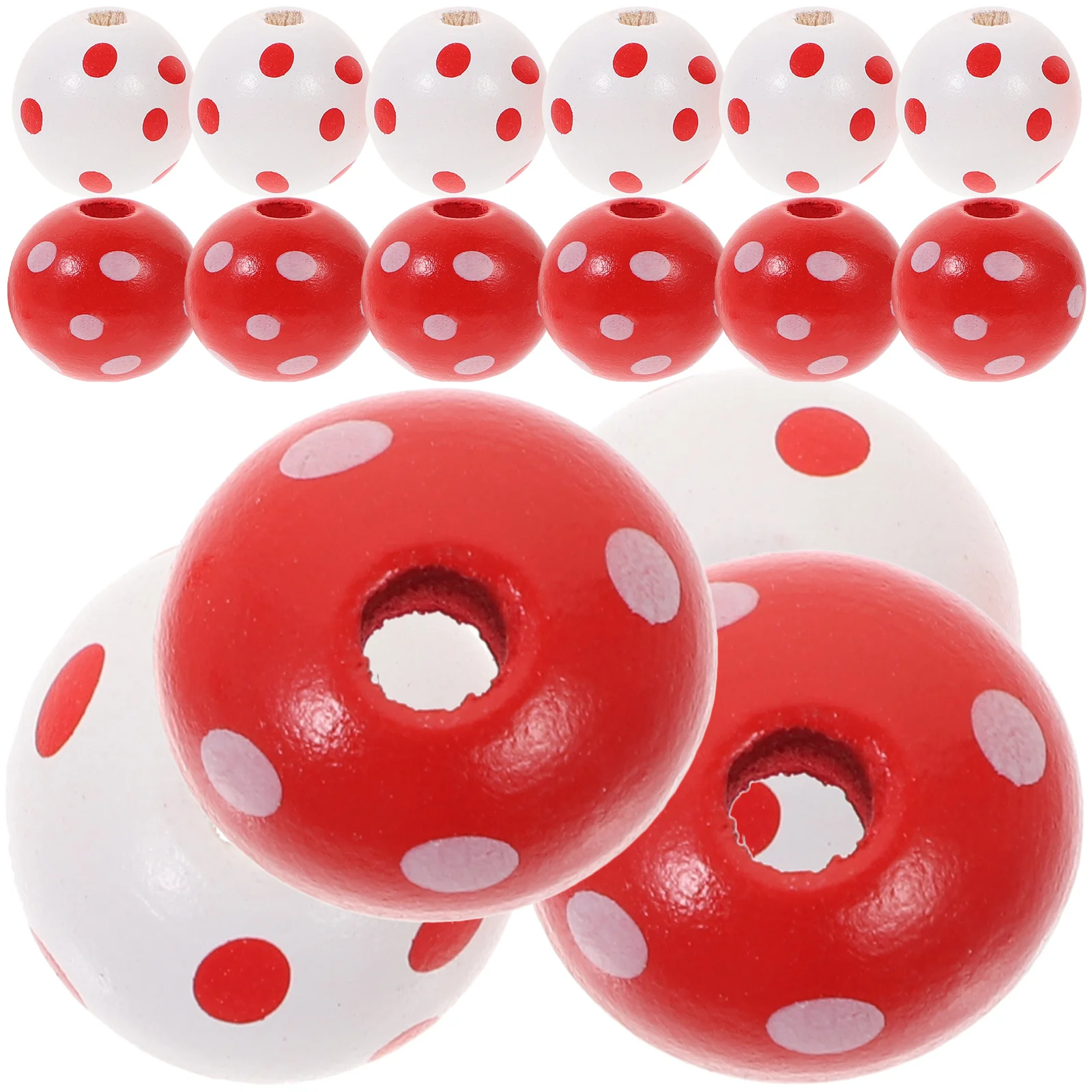 

50 шт. деревянных бусин ко Дню святого Валентина, гладкие, полированные, для рукоделия, браслетов, ожерелий, романтического декора для дома