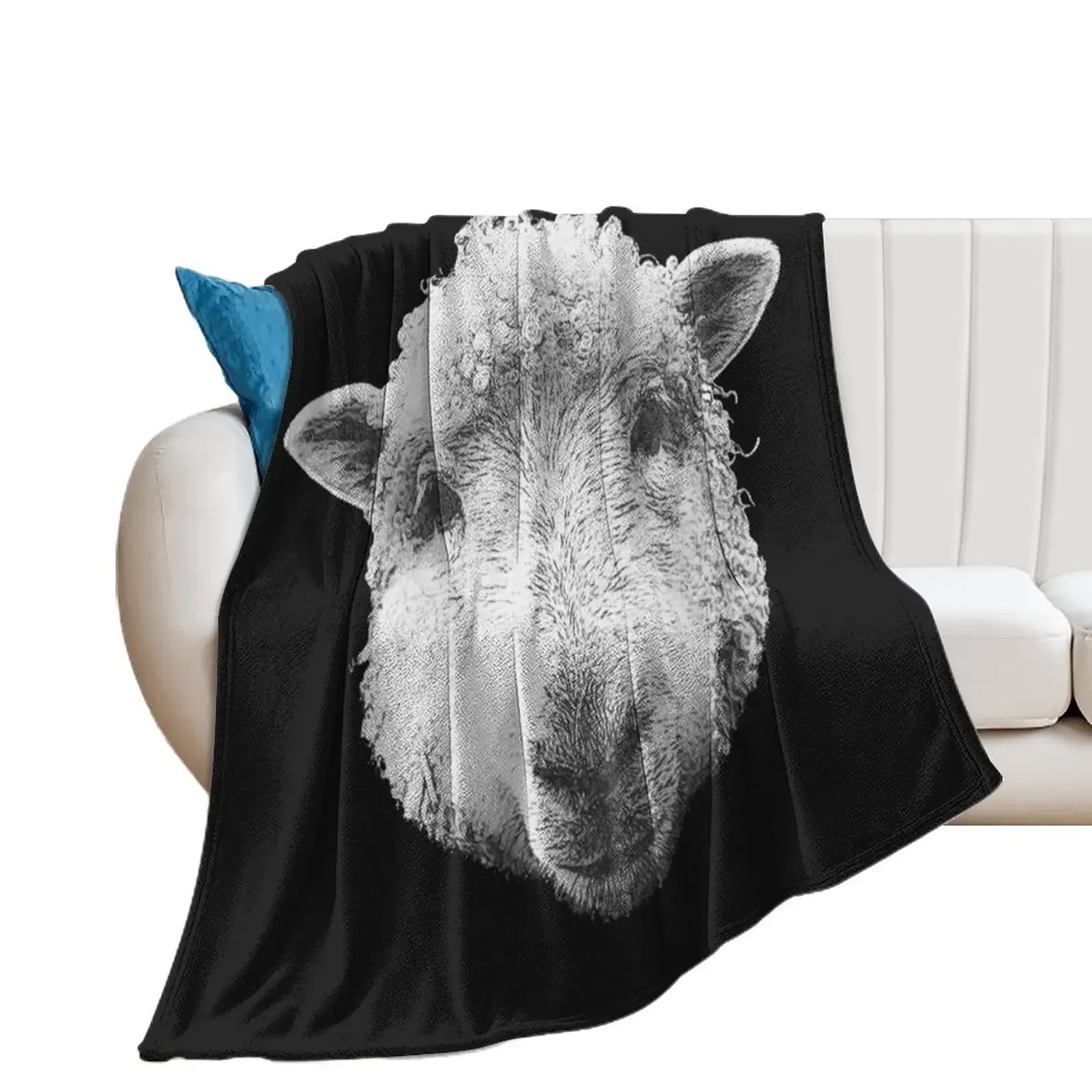 Schafkopf canvas optics, great sheep t-shirts, sheep design girls Throw Blanket valentine gift ideas Soft Beds Blankets