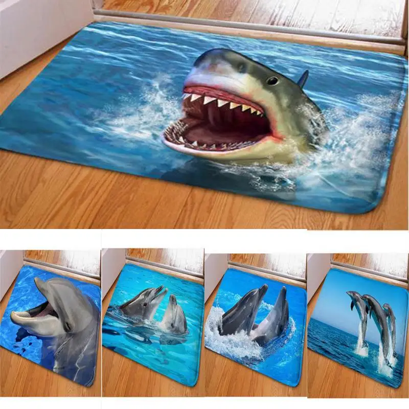 Home Lustige Shark Boden Matte Schlafzimmer Korridor Teppich Nicht-slip Weichen Tür Matte Teppich In Die Flur Küche Teppich matte Im Bad