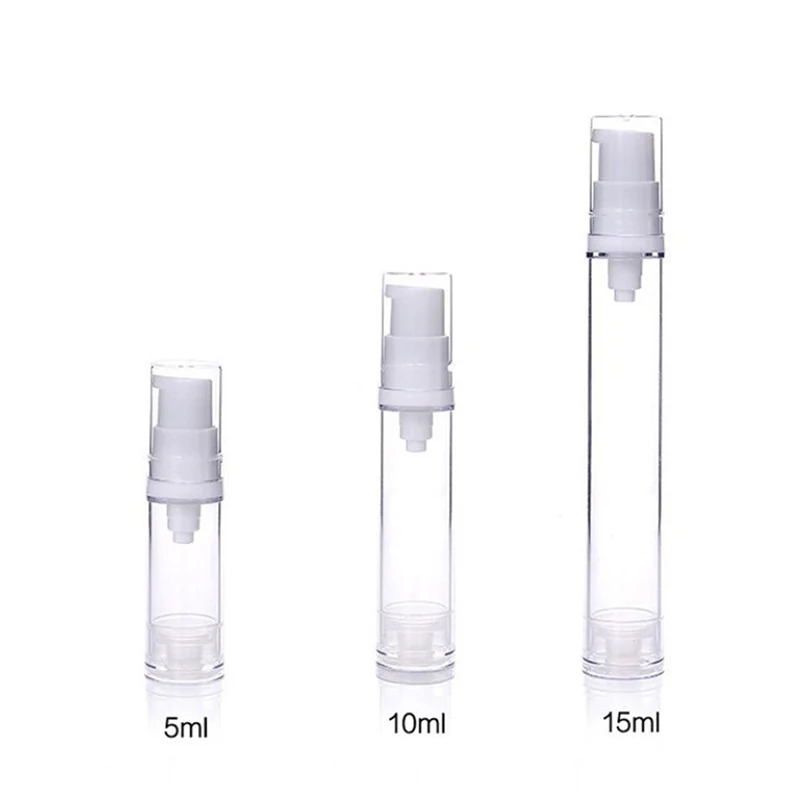 5/10/15ml Vakuum flaschen presse flüssige Grundierung Lotion Augen creme leere nachfüllbare Flasche Kosmetik behälter tragbares Make-up-Tool