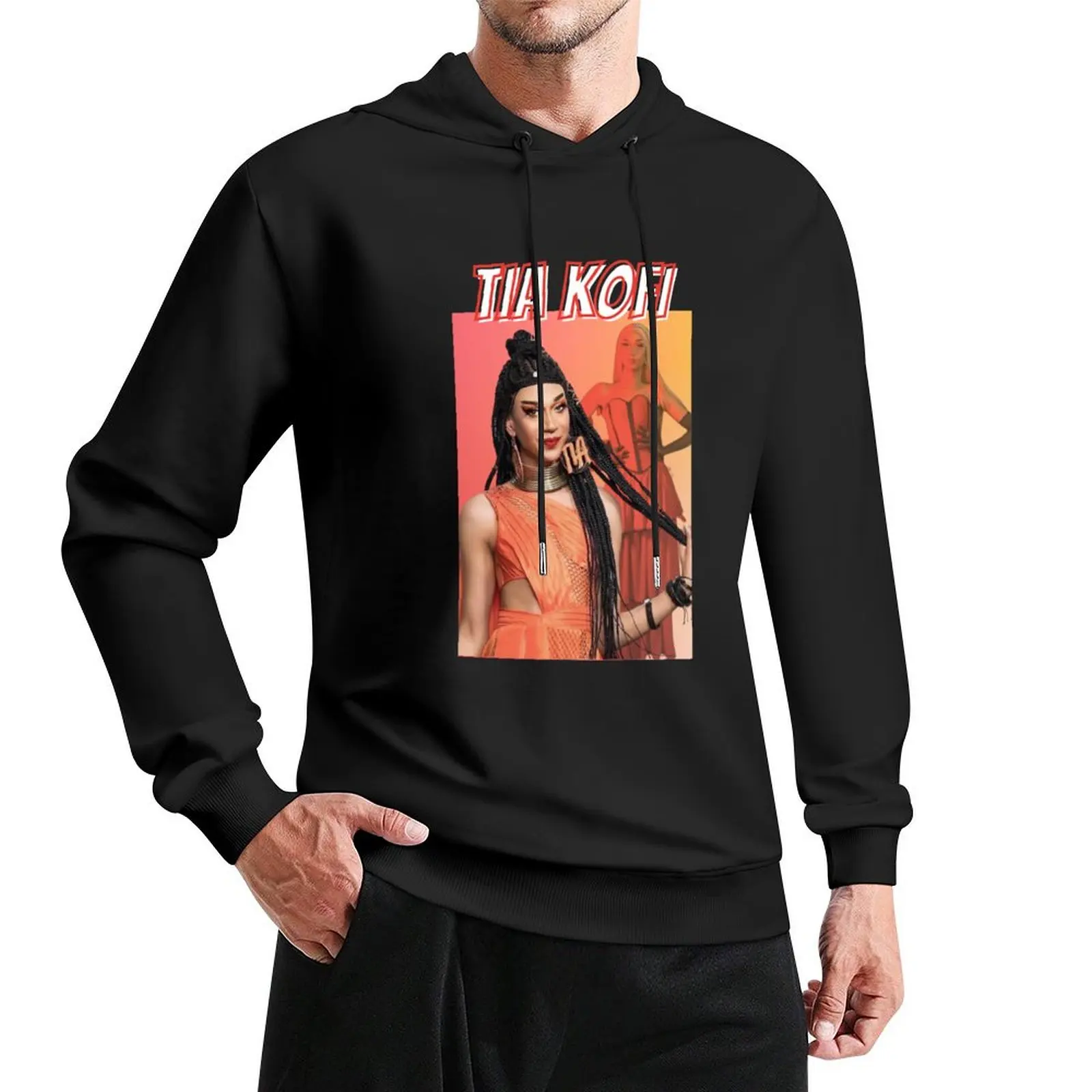 Retro Inspired Tia Kofi from Drag Race UK Season 2 Pullover Hoodie male clothes korean style clothes pullover hoodies