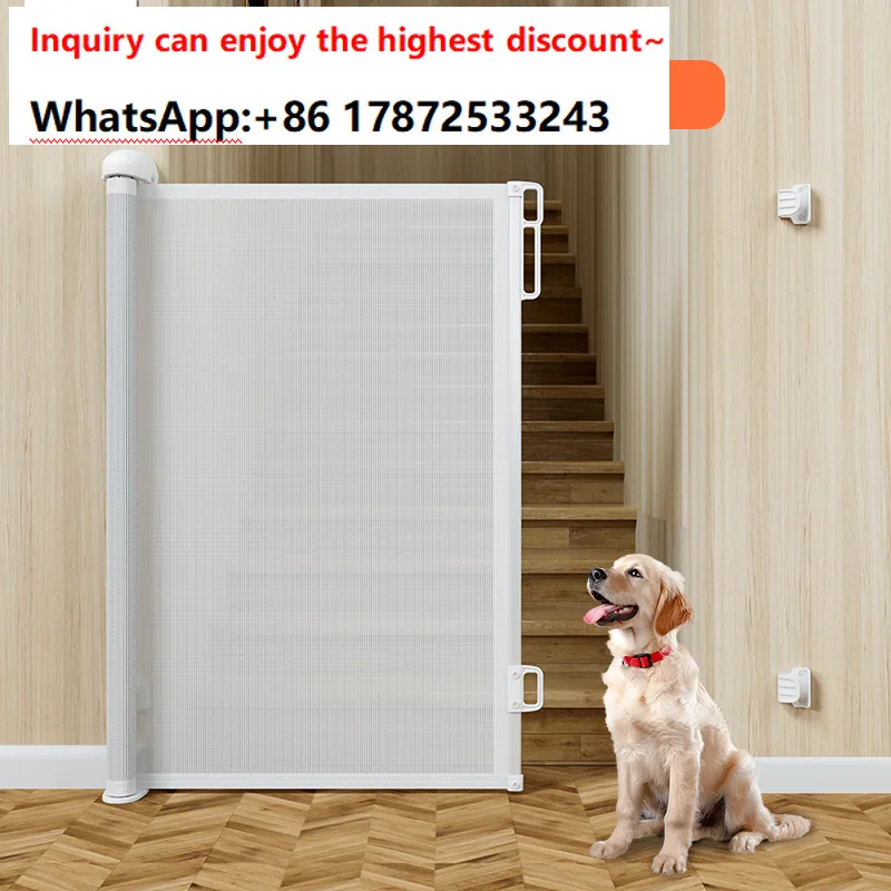 140cm high pet gate fence with elevated anti jumping and anti drilling gate guardrail