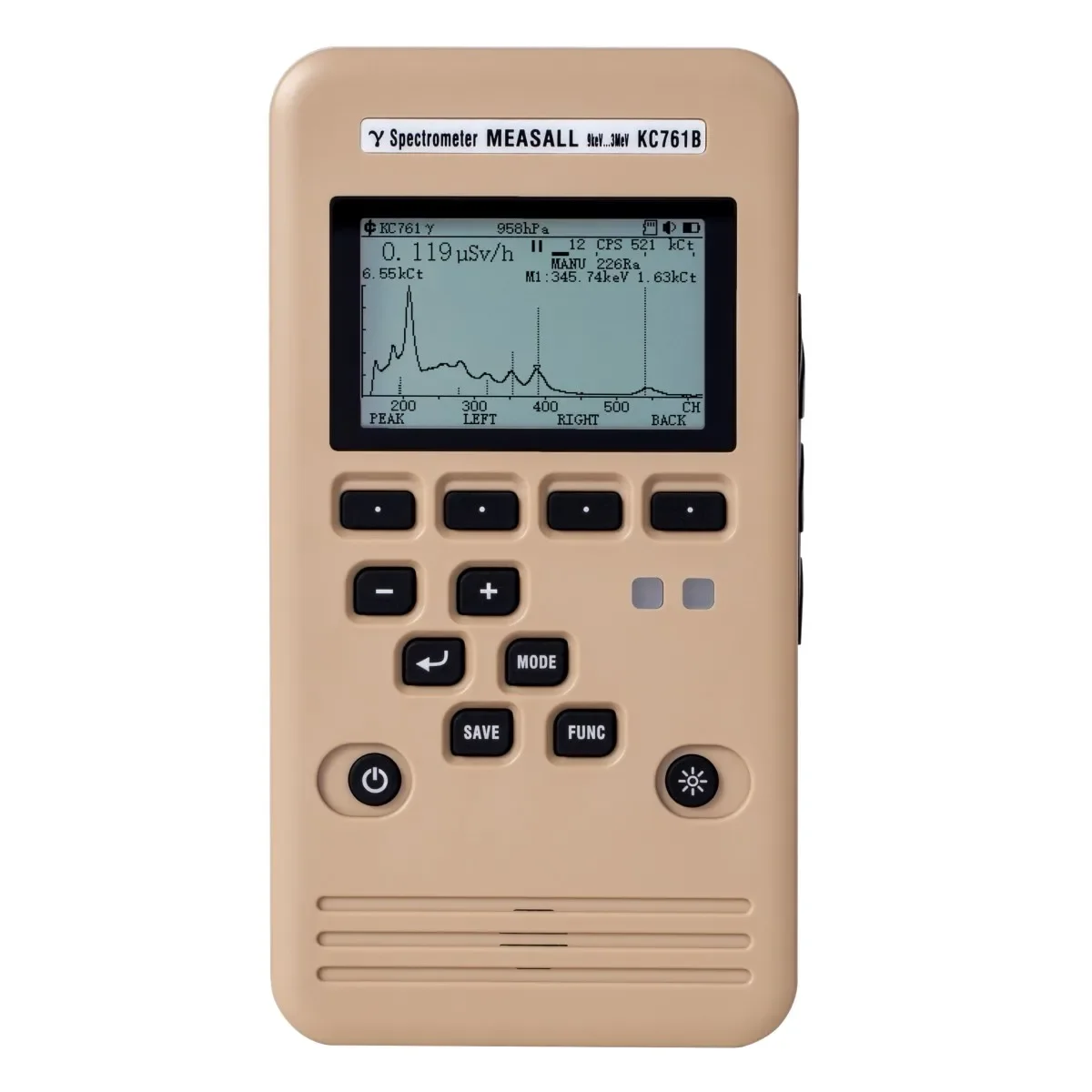 Handheld energy spectrum analyzer, professional nuclear radiation alarm, surrounding dosimeter, nuclide identification