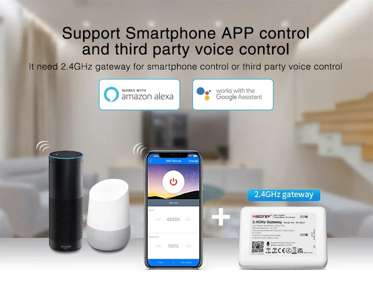 Miboxer Tuya Zigbee 3.0 +2.4G RF Triac Push Dimmer 110V-220VWireless Rotating Panel Remote Control App For Single Color Lights