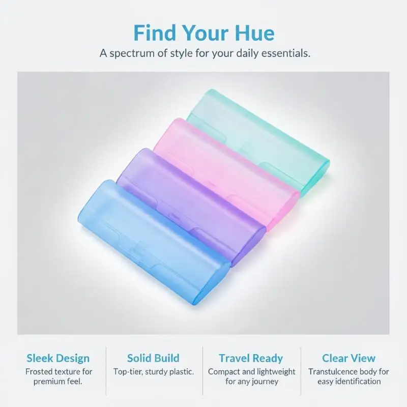 Sunglasses Case Portable Ultra Light Hard Frosted Plastic Scratch Resistant Eyeglass Protector for Outdoor Sports