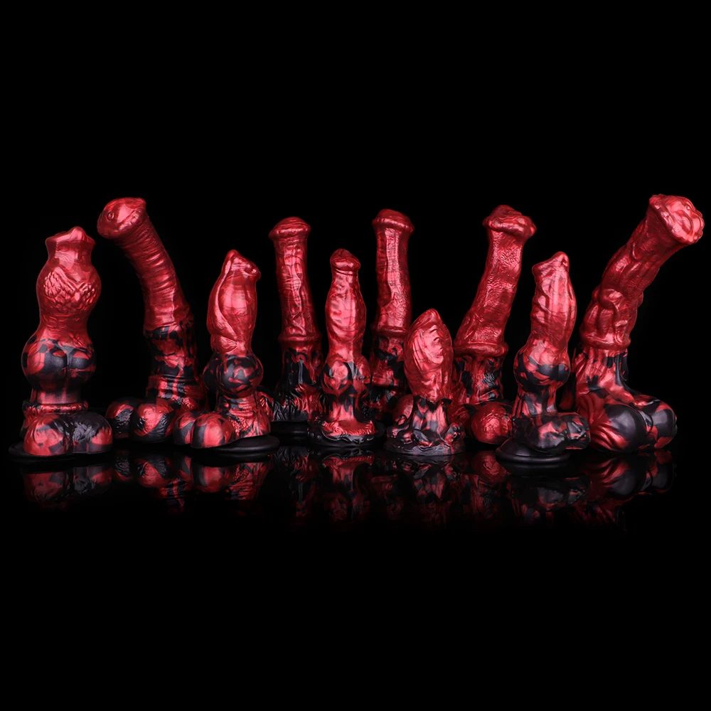 NNSX Dog/Wolf Dildos 11 Sizes Anal Plug Liquid Silicone Butt Plug Animal Dick Sexual Fantasy Masturbator Adult Toy for Men Women view 4