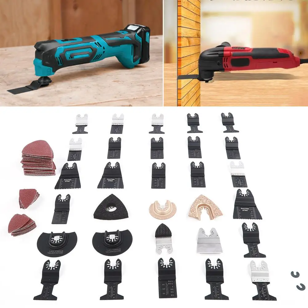 108Pcs Oscillating Blade Quick Release Cutting Polishing Tool for universal Trimming Machine Kit