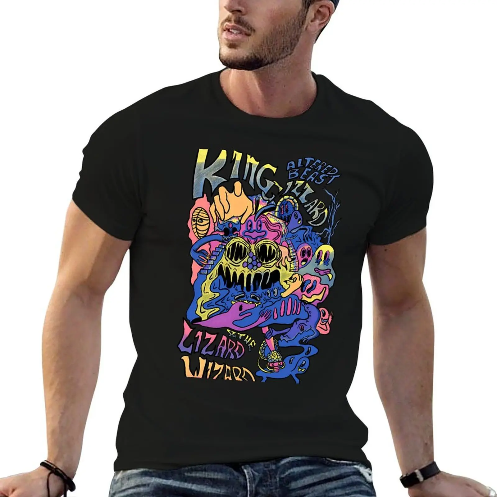 

King Gizzard and the lizard wizard - Altered beast Color 2 T-Shirt cotton t shirt pack t shirts for man pack cotton T-Shirt