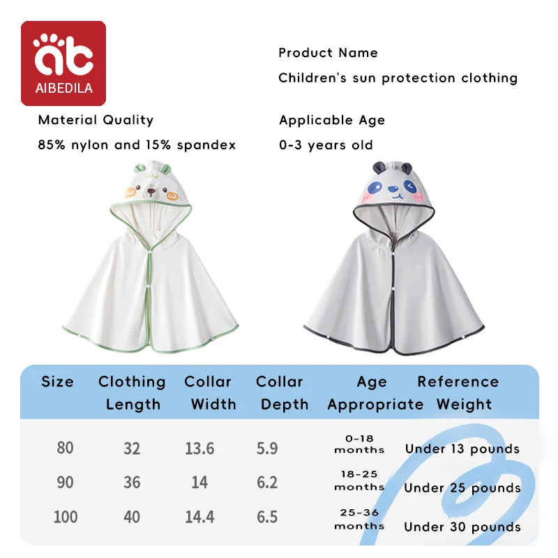 AIBEDILA Newborn Baby 50+ UV Sun Protection Skin Coats Childen Sportswear Hooded Outwear Quick Dry Jacket Sunscreen Tops