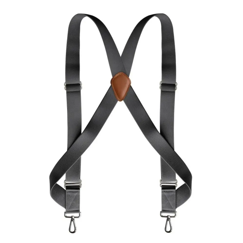 Tirantes Retro de moda para hombre, tirantes de cuero de estilo británico de 3,5 cm, accesorios de traje, Clip de suspensión antideslizante, regalo