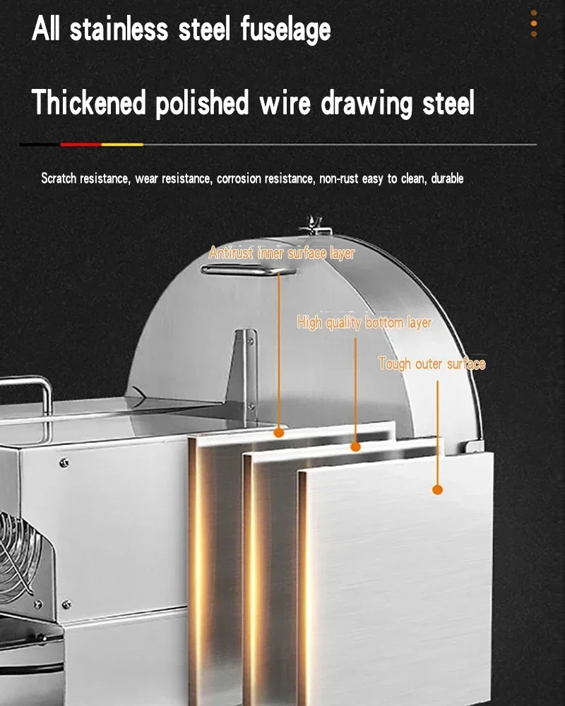 เครื่องตัดไฟฟ้าเครื่องตัดด้วยตนเองผักผลไม้มันฝรั่งหัวไชเท้ามะนาวหั่นเนื้อเครื่องตัดผัก Chopper