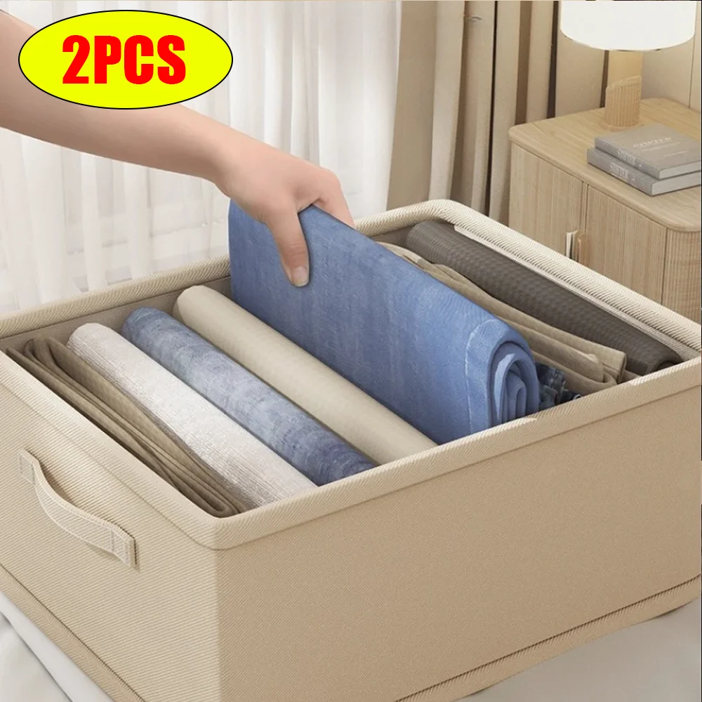 Organisateur de rangement pour armoire, boîte de rangement à compartiments pour vêtements, chaussettes, pantalons, jeans, sous-vêtements et soutiens-gorge