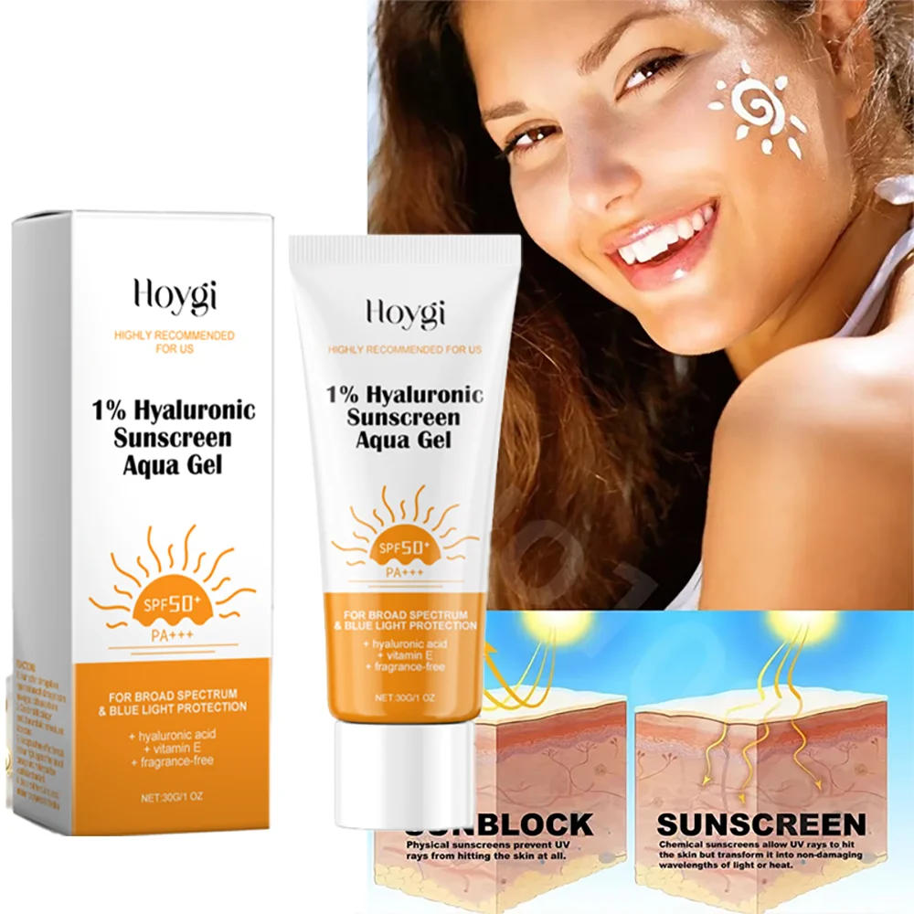 

Hyaluronic Acid Sunscreen CreamSPF50+ Lasting Moisturizing Sun Block Isolation Refreshing Waterproof Anti Oxidant Protective