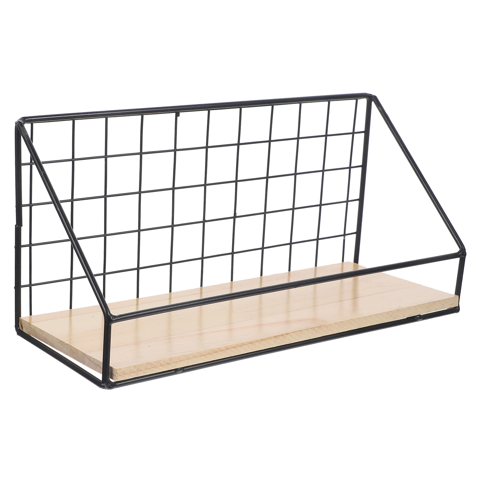 

Wall-mounted Basket Storage Rack Shelf for Hanging Bathroom Baskets Wooden Shelves