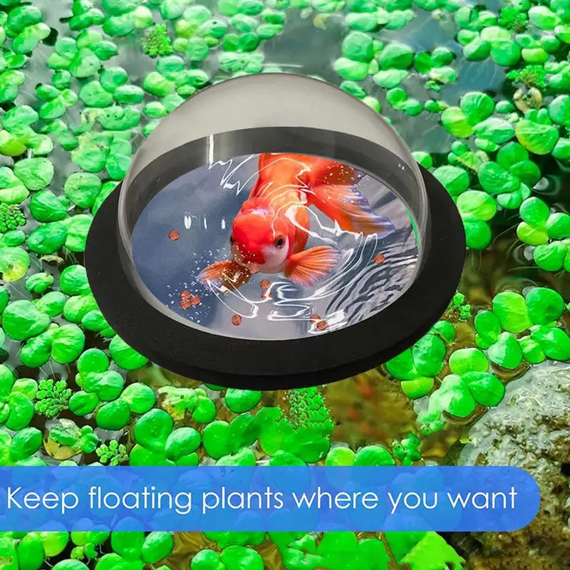 Floating Plant Ring Fish Feeding Ring Dome Shape Floaters Plant Corral Suitable For Flakes And Floating Fish Food Accessories