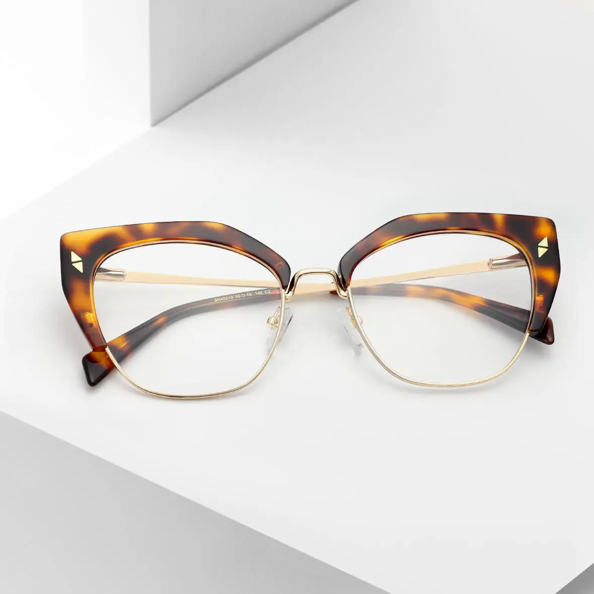 VZONE Women's Eyeglass Frames Luxury Acetate Metal Cat Eye Tortoise Prescription Ready Comfortable Fit